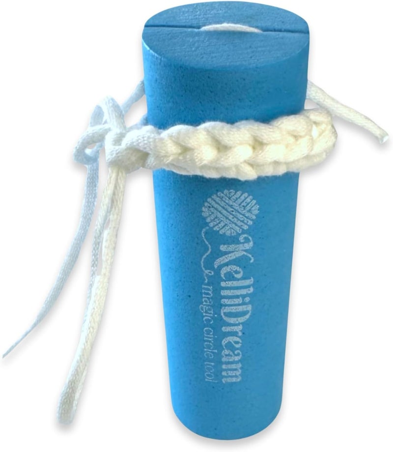 KelliDream The Original Magic Circle Crochet Tool w Right & Left-Handed Color Printed Instructions & Videos & Canvas Yarn Bag Holder, Learn How to Make a Magic Circle Stitch w All Yarn Sizes (Blue) - Image 4